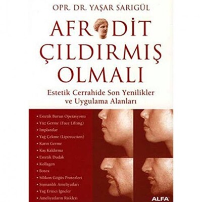 Afrodit Çıldırmış Olmalı Alfa Yayınları Başvuru Türkçe 13,5 X 19,5 Ciltsiz